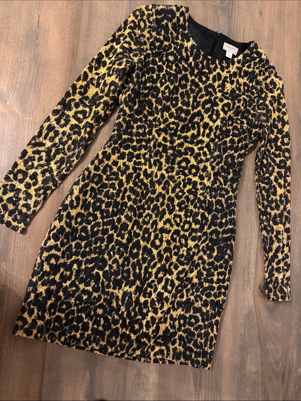 Rodarte for Target Leopard Print Long Sleeve Dress - Black & Gold